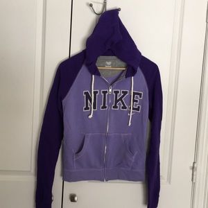 Nike Ladies full zip Hoodie Size S Purple